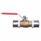 HERZ-ball valve with lever handle and press connection
