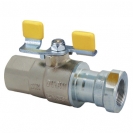 Ball valve with steel T-handle